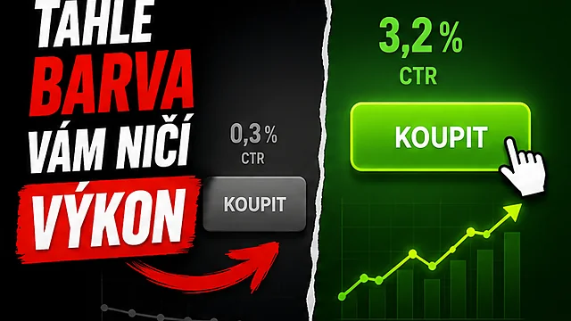 Psychologie barev v PPC — tahle barva vám ničí výkon: šedé CTA 0,3 % CTR vs. zelené 3,2 %